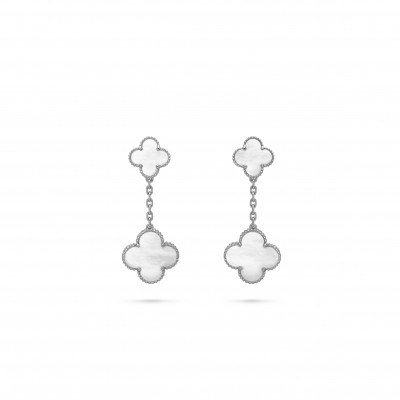 VAN CLEEF ARPELS MAGIC ALHAMBRA EARRINGS, 2 MOTIFS VCARD78400